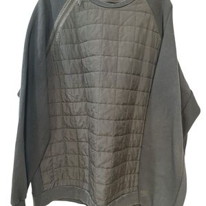 Nike Black/Charcoal Quilted Pullover with side zipper detailing. XXL
